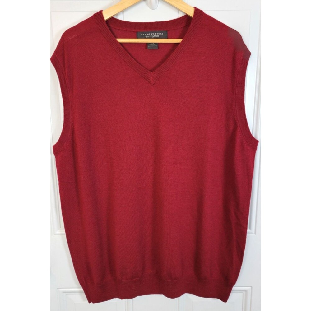 The Men's Store Bloomingdale's Mens Merino Wool Sweater Vest Size XXL